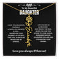 To My Daughter Personalized Flower Name Necklace | A1333T, A1333TG, E146T, E146TG, E147T, E147TG, E148T, E148TG, E149T, E149TG, E150T, E150TG, E151T, E151TG, E152T, E152TG, E153T, E153TG, E154T, E154TG, E155T, E155TG, E156T, E156TG, E157T, E157TG, PB23-WO
