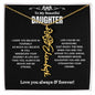 To My Daughter Personalized Flower Name Necklace | A1333T, A1333TG, E146T, E146TG, E147T, E147TG, E148T, E148TG, E149T, E149TG, E150T, E150TG, E151T, E151TG, E152T, E152TG, E153T, E153TG, E154T, E154TG, E155T, E155TG, E156T, E156TG, E157T, E157TG, PB23-WO