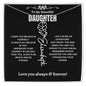 To My Daughter Personalized Flower Name Necklace | A1333T, A1333TG, E146T, E146TG, E147T, E147TG, E148T, E148TG, E149T, E149TG, E150T, E150TG, E151T, E151TG, E152T, E152TG, E153T, E153TG, E154T, E154TG, E155T, E155TG, E156T, E156TG, E157T, E157TG, PB23-WO