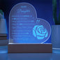 To My Daughter Engraved Heart Acrylic Plaque | E027, lx-E002, PT-6843, USER-249647, W003, W005