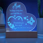 We Love You Mom Engraved Acrylic Heart Plaque