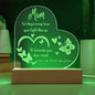We Love You Mom Engraved Acrylic Heart Plaque
