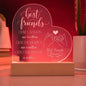 Best Friends Engraved Heart Acrylic Plaque | E027, lx-E002, PT-6843, USER-249647, W003, W005