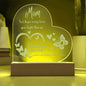 We Love You Mom Engraved Acrylic Heart Plaque