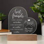 Best Friends Engraved Heart Acrylic Plaque | E027, lx-E002, PT-6843, USER-249647, W003, W005