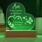 We Love You Mom Engraved Acrylic Heart Plaque