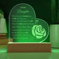 To My Daughter Engraved Heart Acrylic Plaque | E027, lx-E002, PT-6843, USER-249647, W003, W005