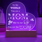 You are the World Mom Engraved Acrylic Heart Plaque