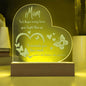 We Love You Mom Engraved Acrylic Heart Plaque