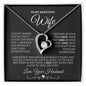 To My Beautiful Wife Forever Love Necklace | Black