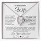 To My Beautiful Wife Forever Love Necklace | White