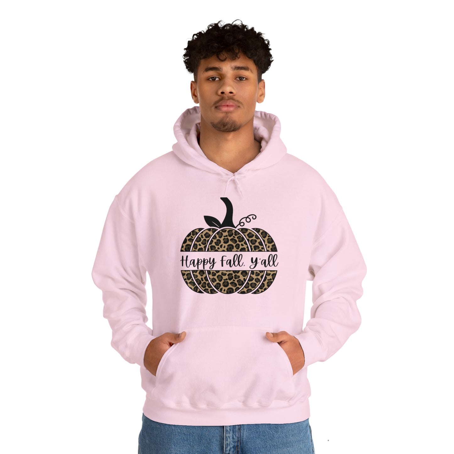 Happy Fall Y'all Hooded Unisex Hooded Sweatshirt | DTG, Hoodies, Men's Clothing, Regular fit, Unisex, Women's Clothing