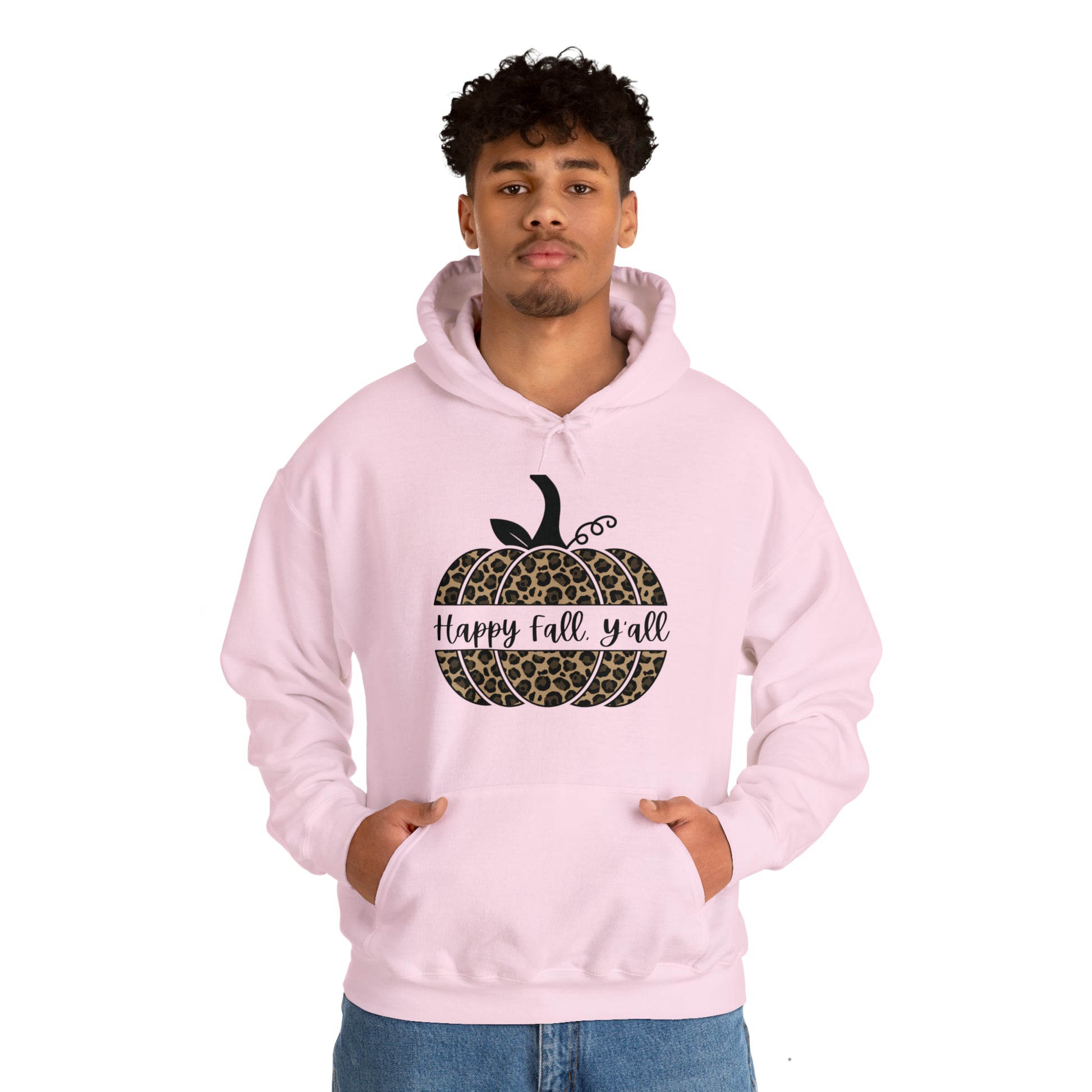 Happy Fall Y'all Hooded Unisex Hooded Sweatshirt | DTG, Hoodies, Men's Clothing, Regular fit, Unisex, Women's Clothing