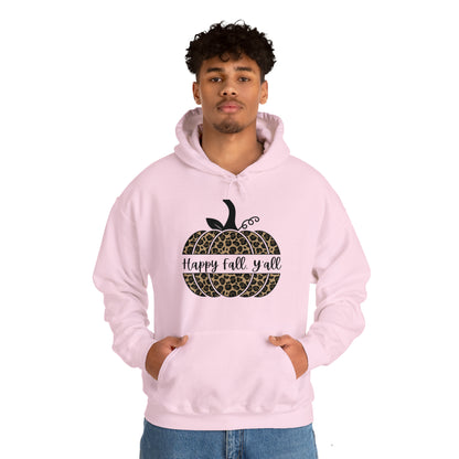 Happy Fall Y'all Hooded Unisex Hooded Sweatshirt | DTG, Hoodies, Men's Clothing, Regular fit, Unisex, Women's Clothing