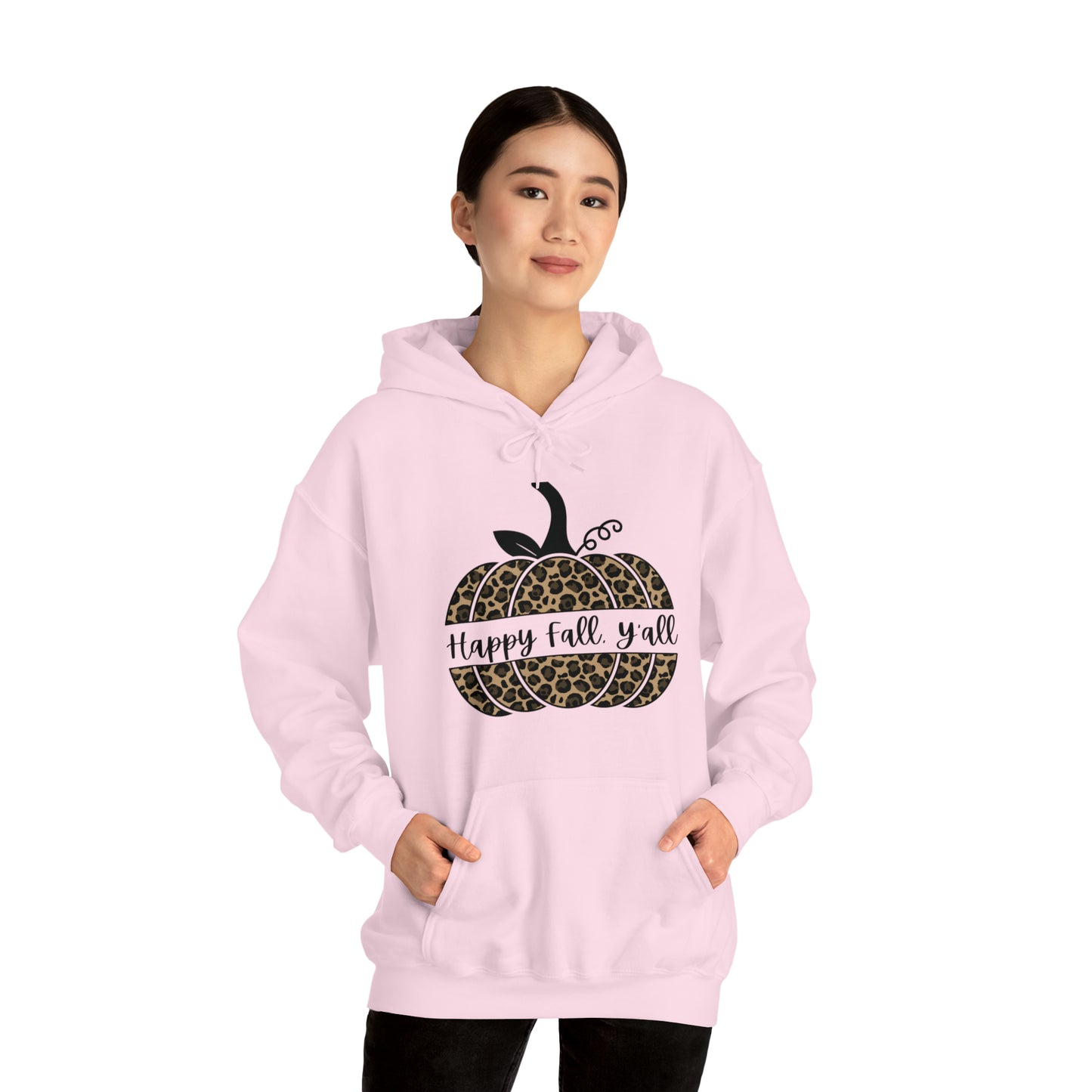 Happy Fall Y'all Hooded Unisex Hooded Sweatshirt | DTG, Hoodies, Men's Clothing, Regular fit, Unisex, Women's Clothing