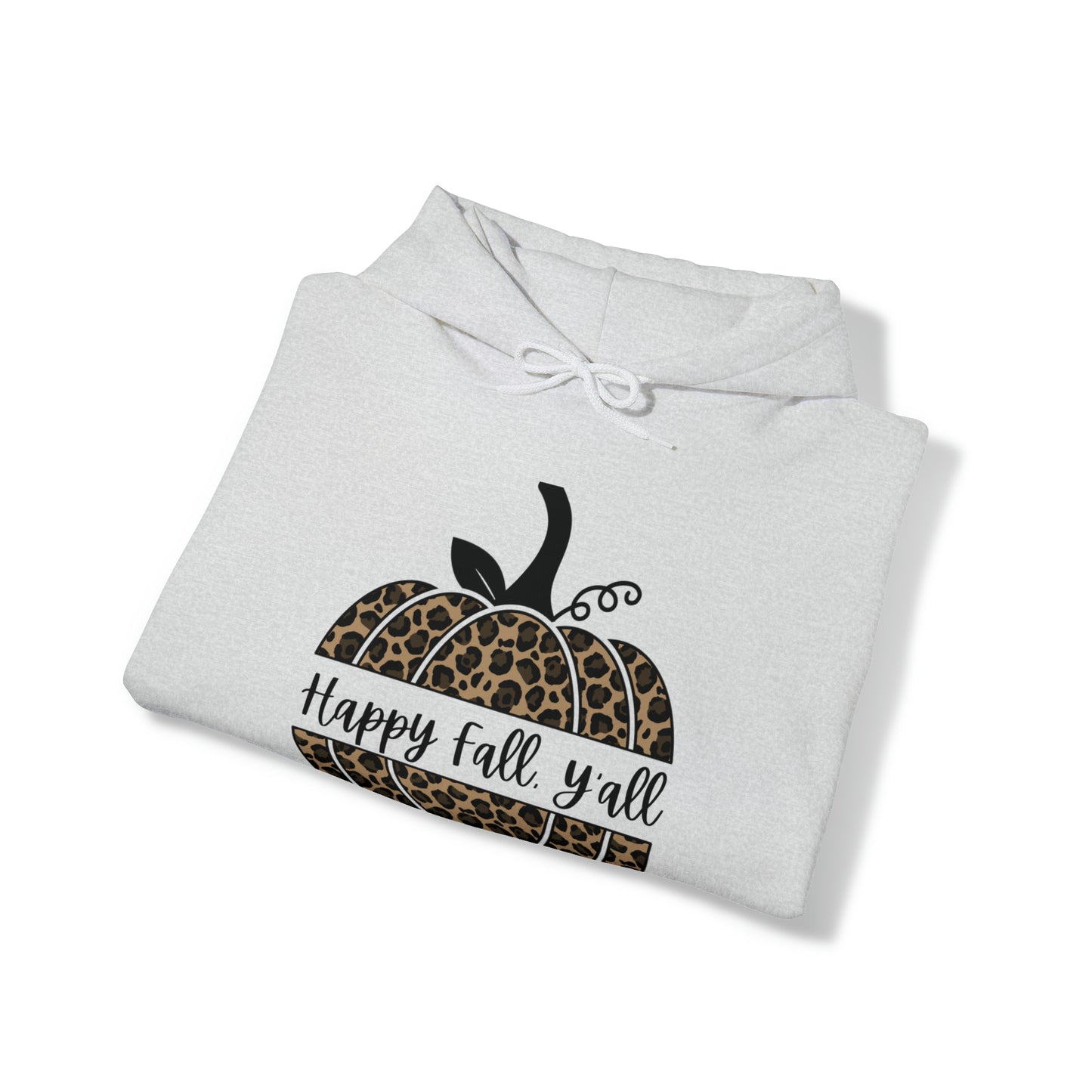 Happy Fall Y'all Hooded Unisex Hooded Sweatshirt | DTG, Hoodies, Men's Clothing, Regular fit, Unisex, Women's Clothing