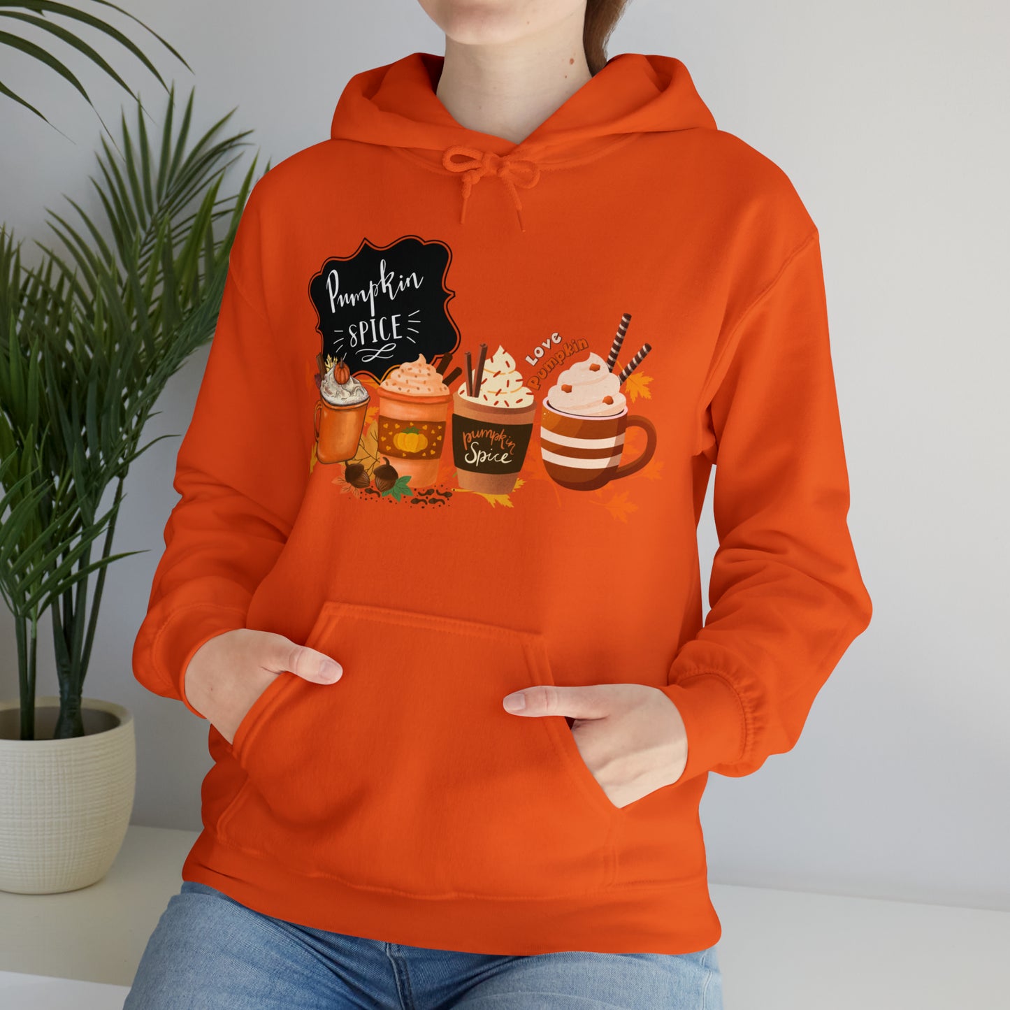 Pumpkin Spice Hooded Unisex Hooded Sweatshirt | DTG, Hoodies, Men's Clothing, Regular fit, Unisex, Women's Clothing