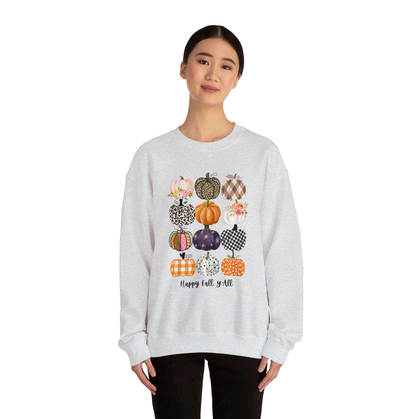 Happy Fall Y'all Pumpkins Unisex Crewneck Sweatshirt | Crew neck, DTG, Men's Clothing, Regular fit, Sweatshirts, Unisex, Valentine's Day Picks, Women's Clothing