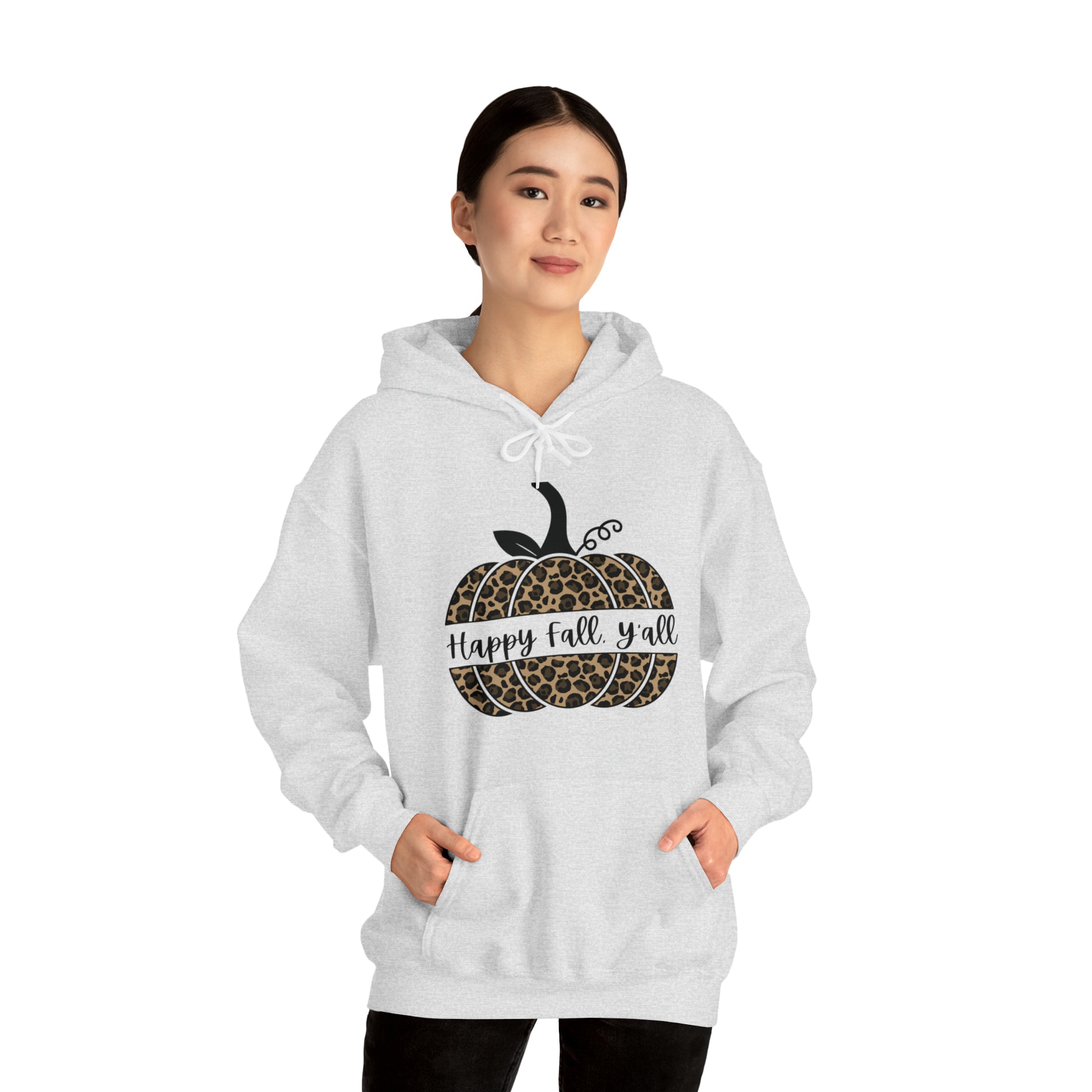 Happy Fall Y'all Hooded Unisex Hooded Sweatshirt | DTG, Hoodies, Men's Clothing, Regular fit, Unisex, Women's Clothing