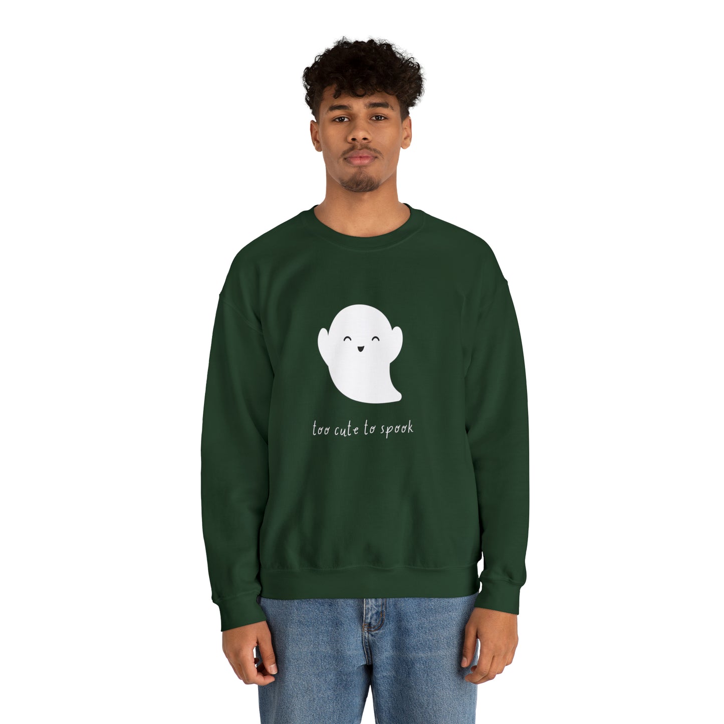 Too Cute To Spook Unisex Crewneck Sweatshirt | Crew neck, DTG, Men's Clothing, Regular fit, Sweatshirts, Unisex, Valentine's Day Picks, Women's Clothing