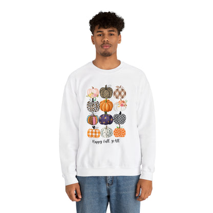 Happy Fall Y'all Pumpkins Unisex Crewneck Sweatshirt | Crew neck, DTG, Men's Clothing, Regular fit, Sweatshirts, Unisex, Valentine's Day Picks, Women's Clothing