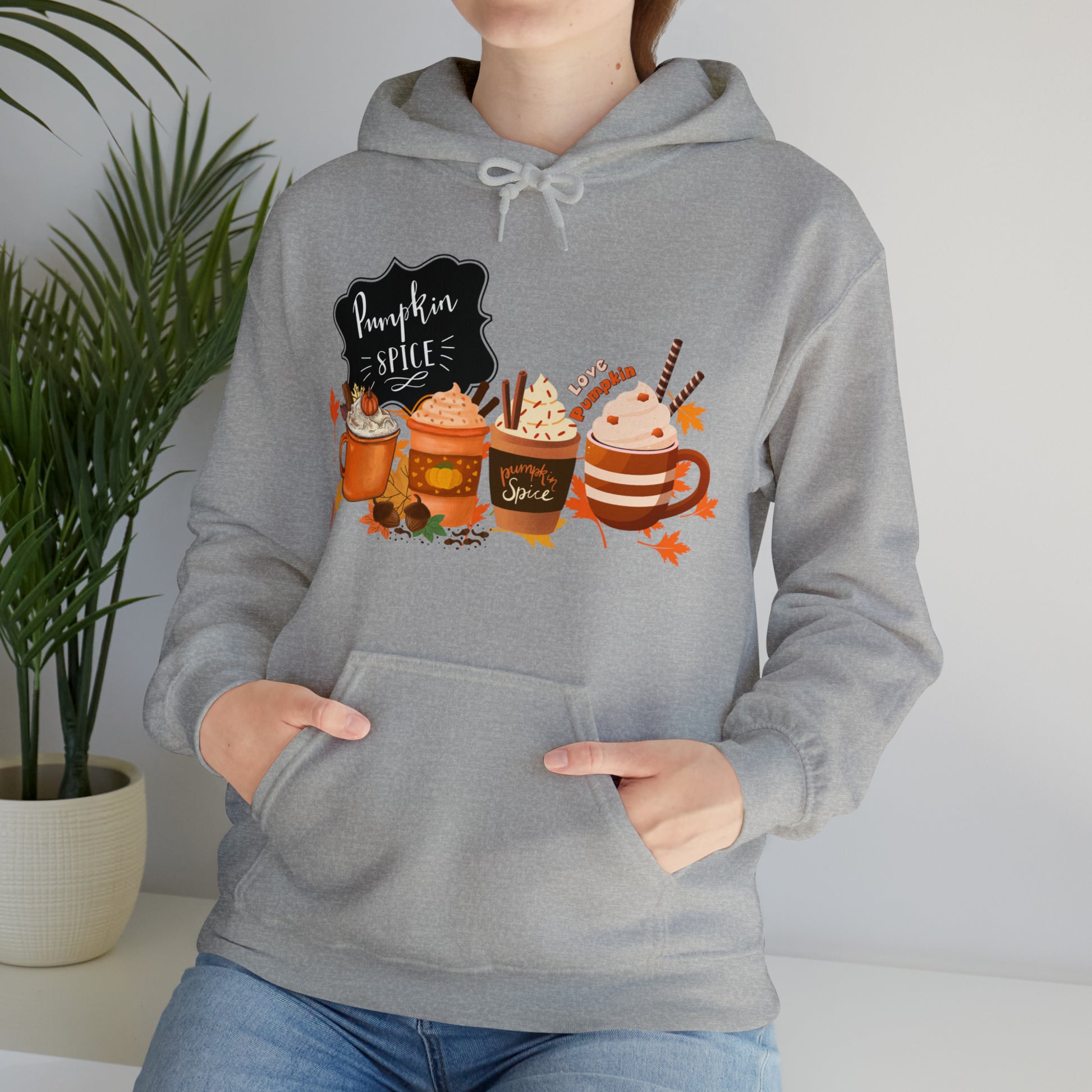 Pumpkin Spice Hooded Unisex Hooded Sweatshirt | DTG, Hoodies, Men's Clothing, Regular fit, Unisex, Women's Clothing