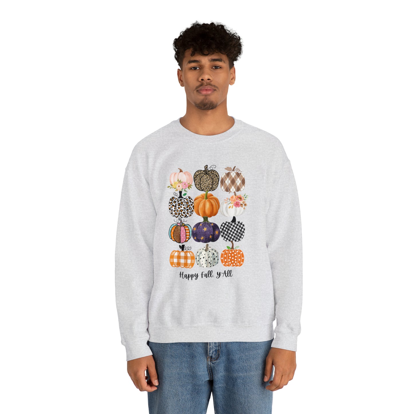 Happy Fall Y'all Pumpkins Unisex Crewneck Sweatshirt | Crew neck, DTG, Men's Clothing, Regular fit, Sweatshirts, Unisex, Valentine's Day Picks, Women's Clothing