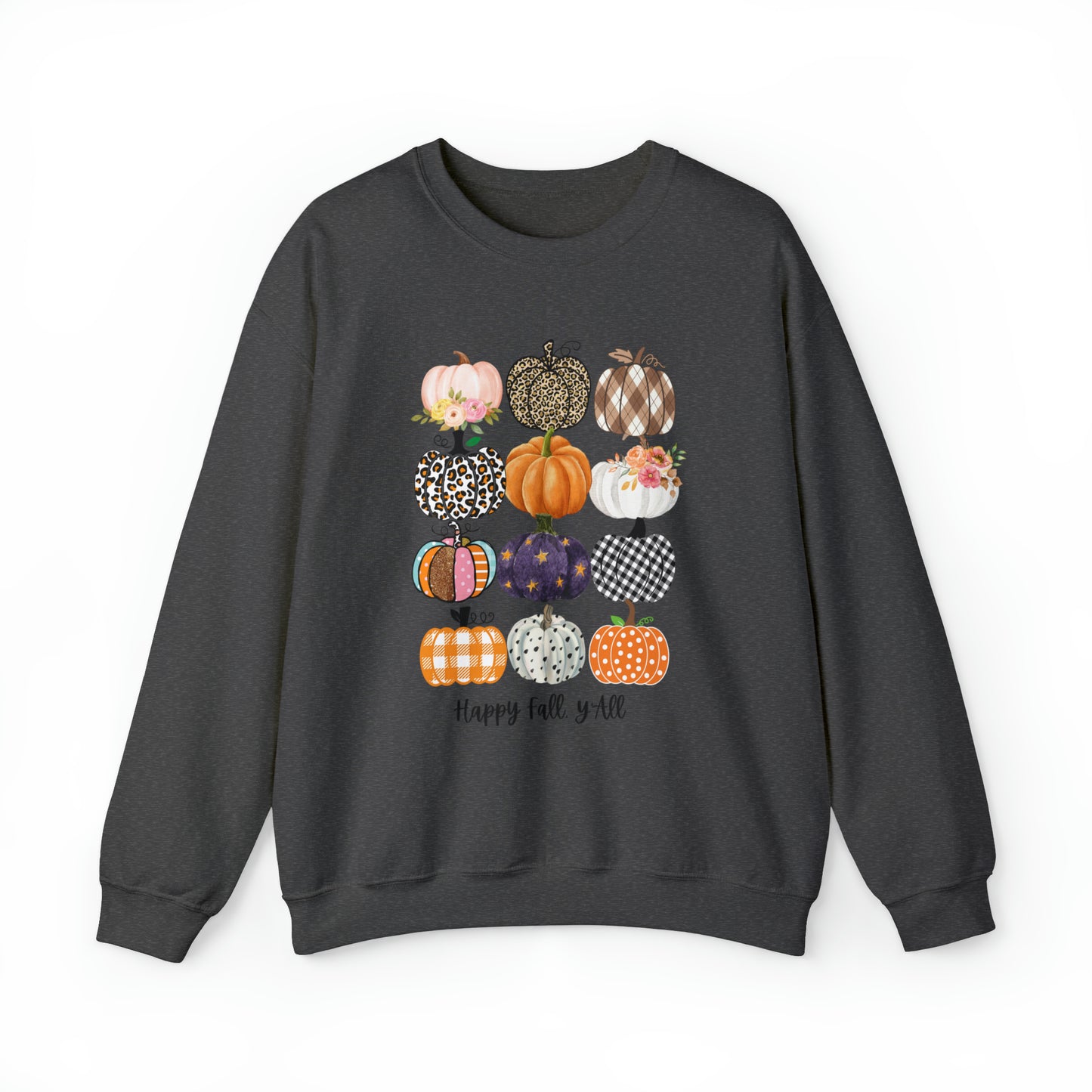 Happy Fall Y'all Pumpkins Unisex Crewneck Sweatshirt | Crew neck, DTG, Men's Clothing, Regular fit, Sweatshirts, Unisex, Valentine's Day Picks, Women's Clothing