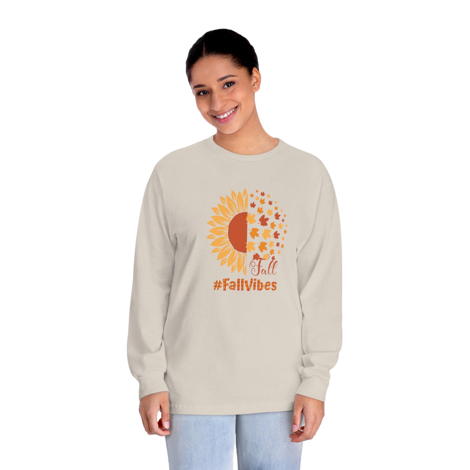 Fall Vibes Long Sleeve Unisex Classic Long Sleeve T-Shirt | Cotton, DTG, Long Sleeves, Men's Clothing, Unisex, Women's Clothing