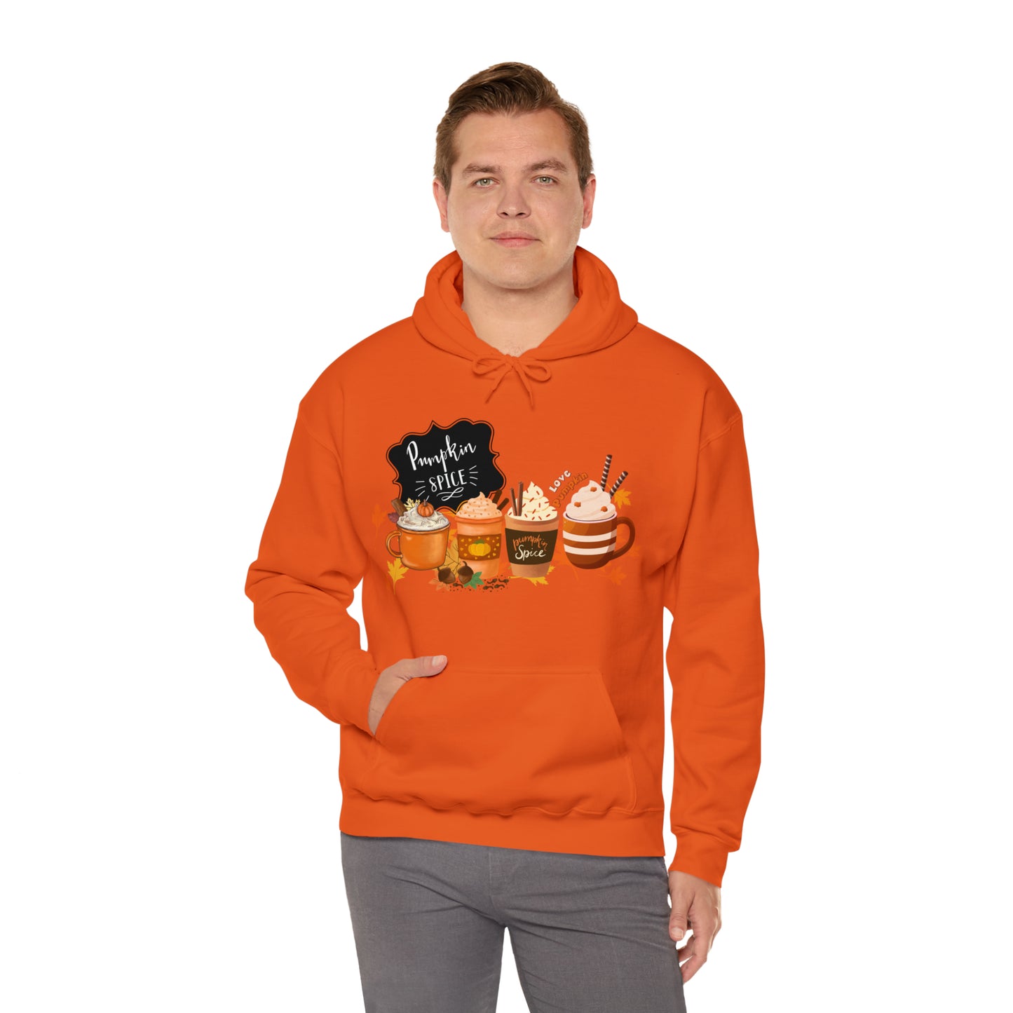 Pumpkin Spice Hooded Unisex Hooded Sweatshirt | DTG, Hoodies, Men's Clothing, Regular fit, Unisex, Women's Clothing