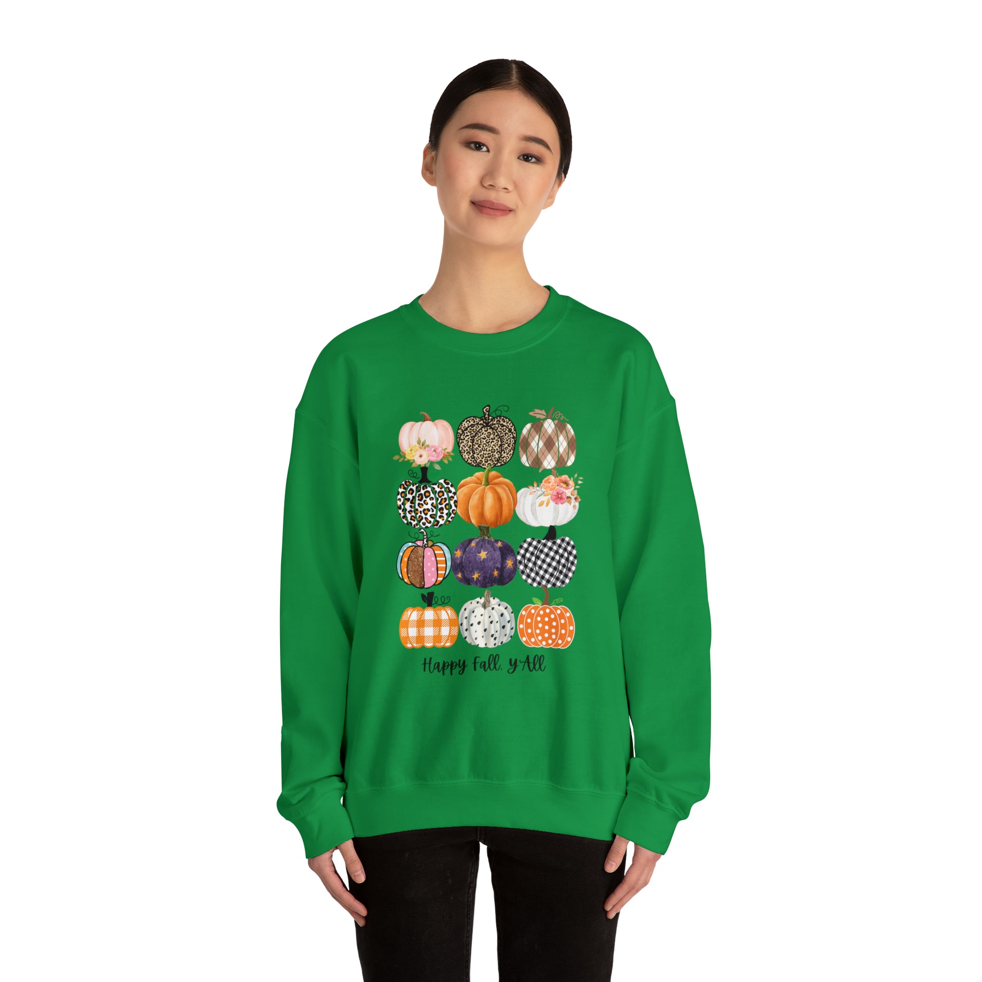 Happy Fall Y'all Pumpkins Unisex Crewneck Sweatshirt | Crew neck, DTG, Men's Clothing, Regular fit, Sweatshirts, Unisex, Valentine's Day Picks, Women's Clothing