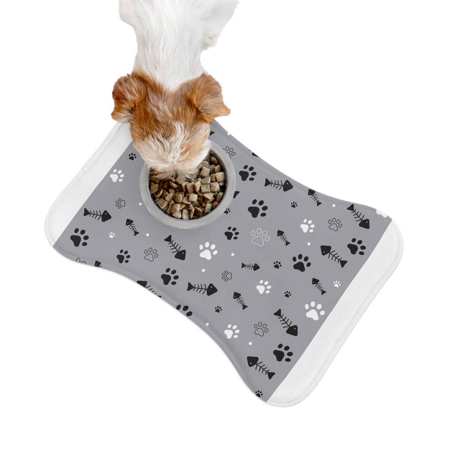 Pet Feeding Mats Paw Fish Bone Design | Accessories, Cat, Cats, dog, Dogs, Indoor, Pet, Pets, Sublimation