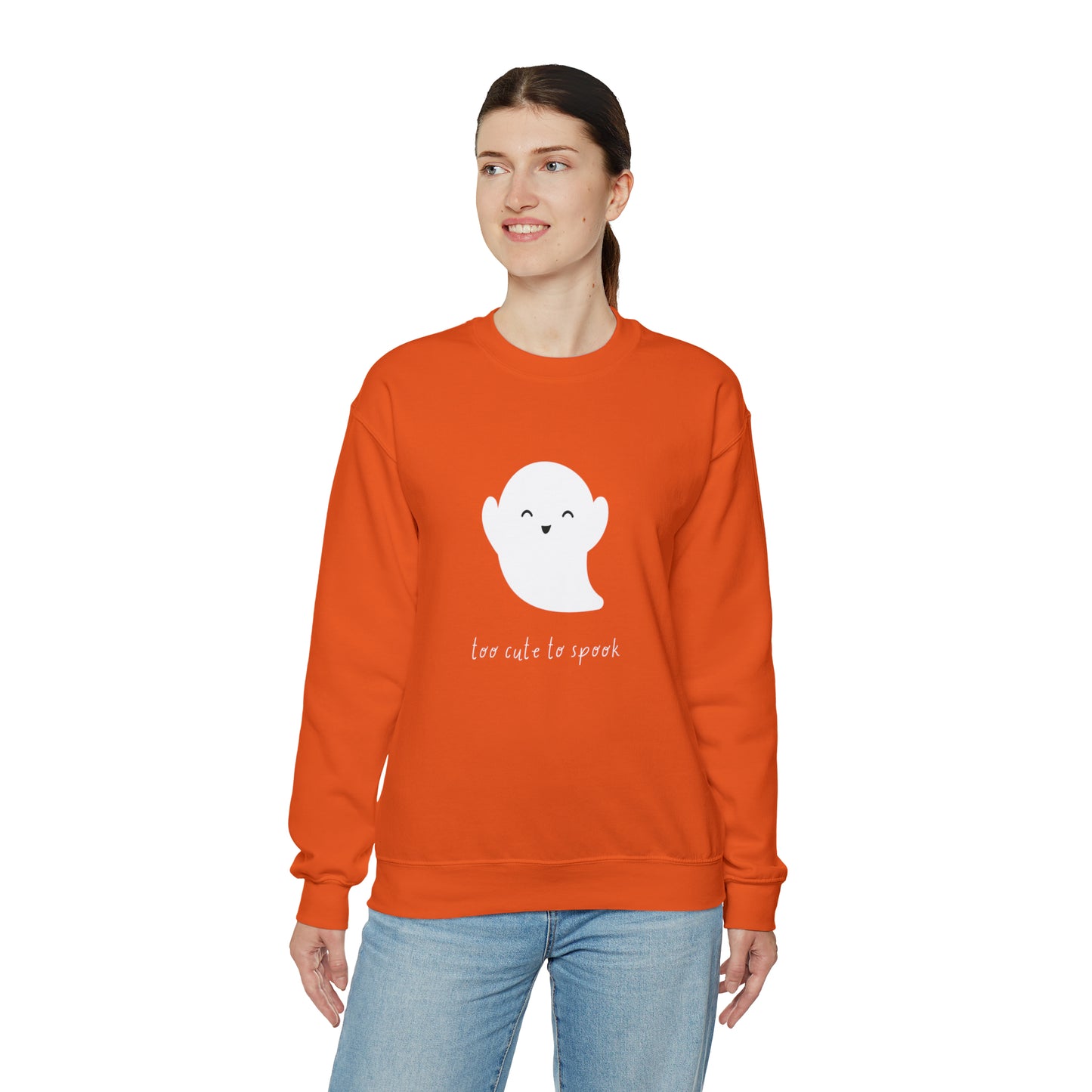 Too Cute To Spook Unisex Crewneck Sweatshirt | Crew neck, DTG, Men's Clothing, Regular fit, Sweatshirts, Unisex, Valentine's Day Picks, Women's Clothing