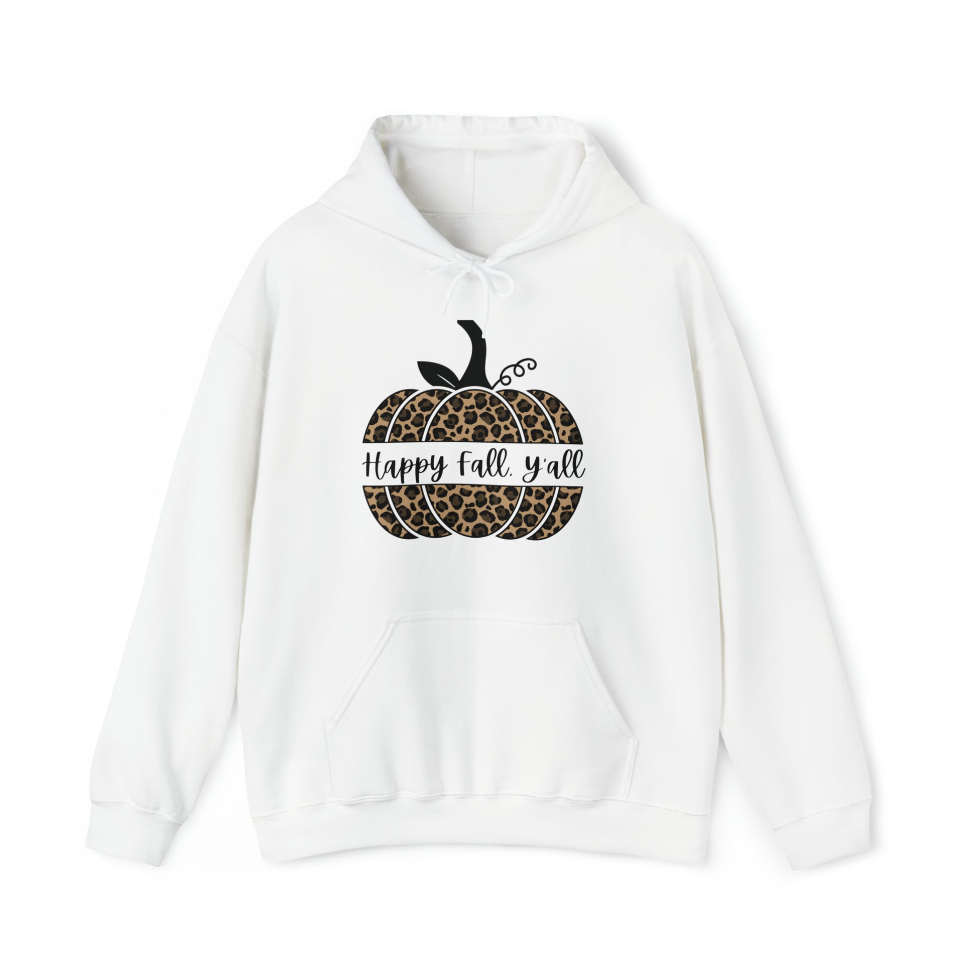 Happy Fall Y'all Hooded Unisex Hooded Sweatshirt | DTG, Hoodies, Men's Clothing, Regular fit, Unisex, Women's Clothing