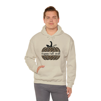 Happy Fall Y'all Hooded Unisex Hooded Sweatshirt | DTG, Hoodies, Men's Clothing, Regular fit, Unisex, Women's Clothing