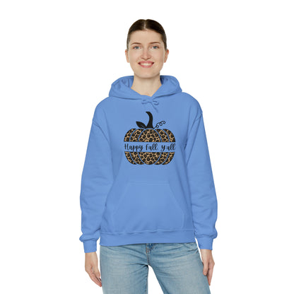 Happy Fall Y'all Hooded Unisex Hooded Sweatshirt | DTG, Hoodies, Men's Clothing, Regular fit, Unisex, Women's Clothing