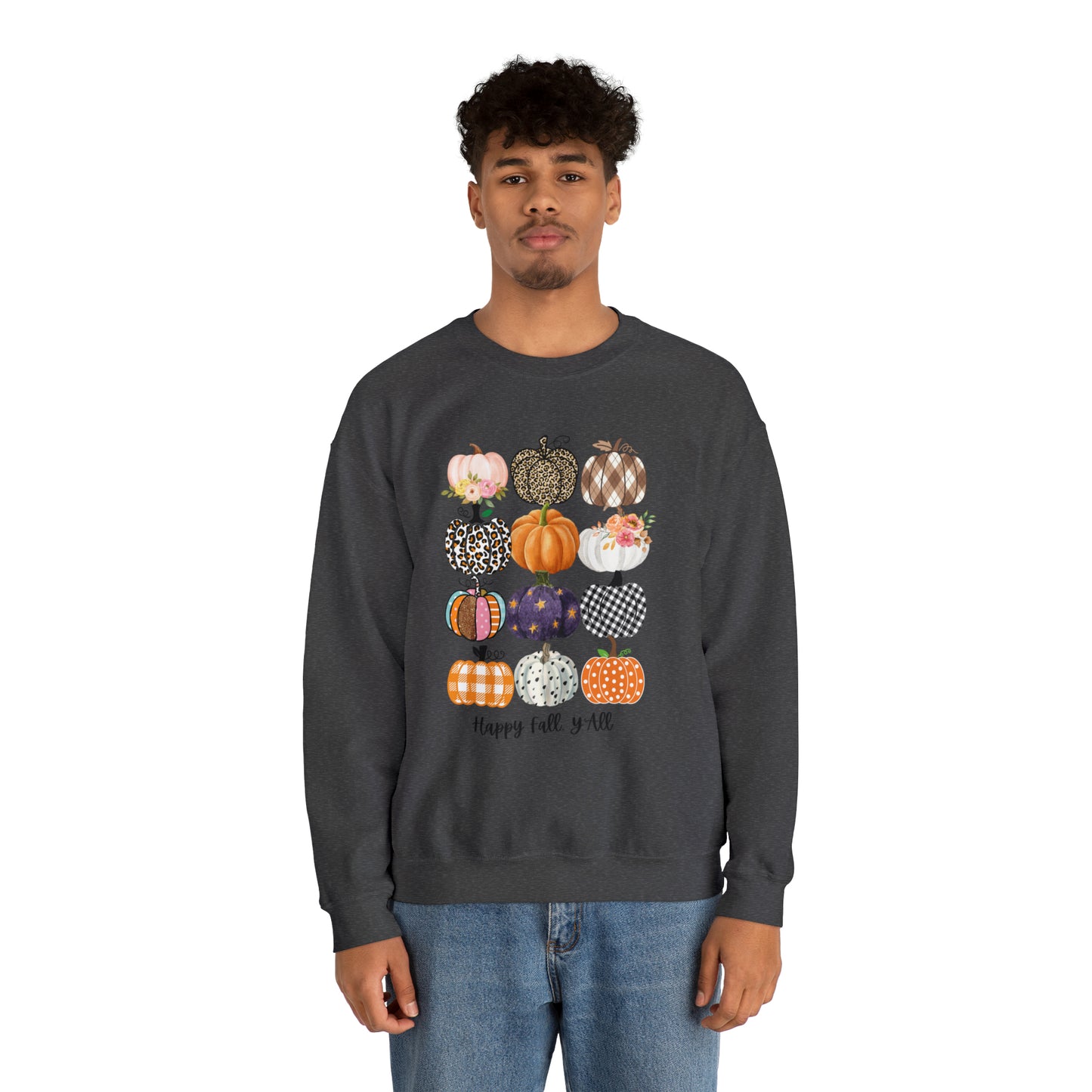 Happy Fall Y'all Pumpkins Unisex Crewneck Sweatshirt | Crew neck, DTG, Men's Clothing, Regular fit, Sweatshirts, Unisex, Valentine's Day Picks, Women's Clothing