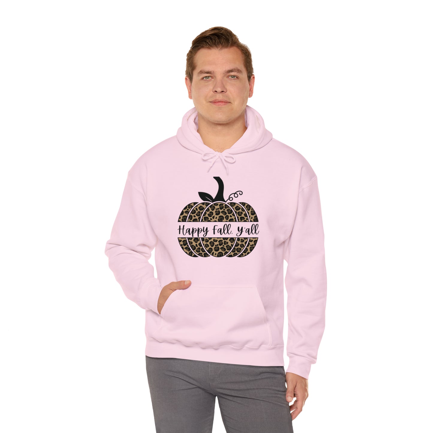 Happy Fall Y'all Hooded Unisex Hooded Sweatshirt | DTG, Hoodies, Men's Clothing, Regular fit, Unisex, Women's Clothing