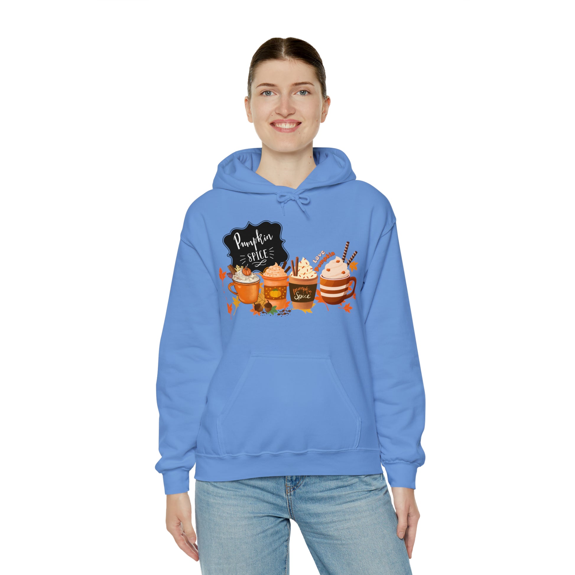 Pumpkin Spice Hooded Unisex Hooded Sweatshirt | DTG, Hoodies, Men's Clothing, Regular fit, Unisex, Women's Clothing