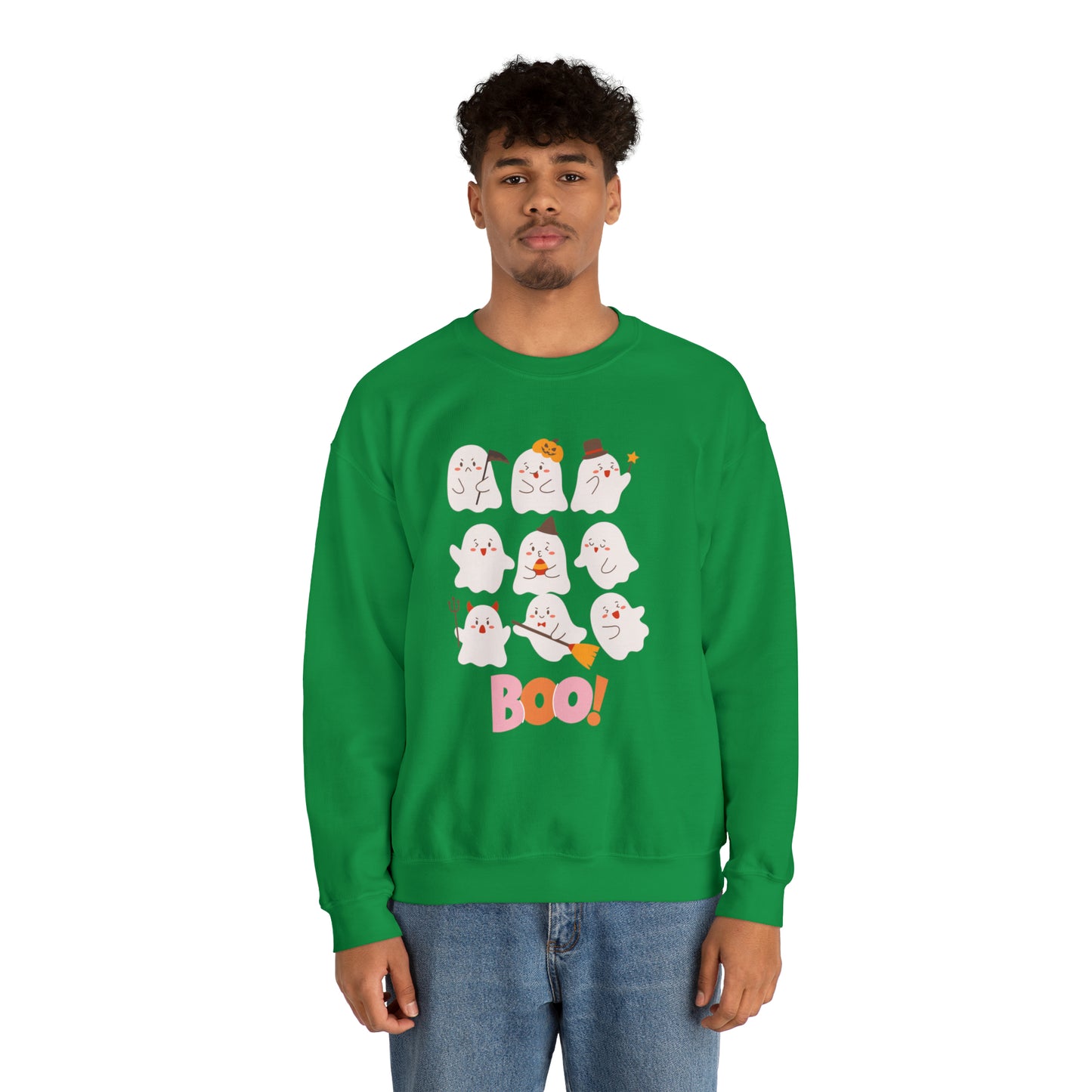 Boo! Unisex Crewneck Sweatshirt | Crew neck, DTG, Men's Clothing, Regular fit, Sweatshirts, Unisex, Valentine's Day Picks, Women's Clothing