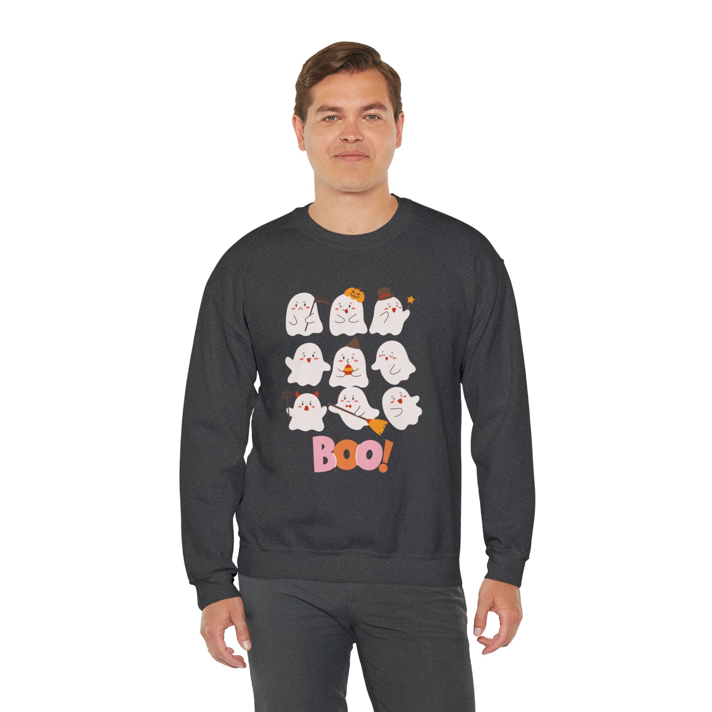 Boo! Unisex Crewneck Sweatshirt | Crew neck, DTG, Men's Clothing, Regular fit, Sweatshirts, Unisex, Valentine's Day Picks, Women's Clothing