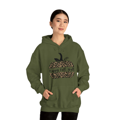 Happy Fall Y'all Hooded Unisex Hooded Sweatshirt | DTG, Hoodies, Men's Clothing, Regular fit, Unisex, Women's Clothing