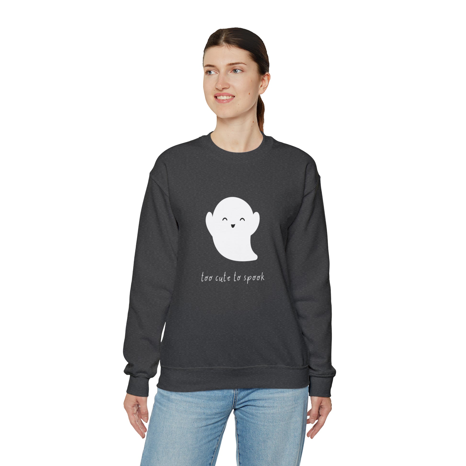 Too Cute To Spook Unisex Crewneck Sweatshirt | Crew neck, DTG, Men's Clothing, Regular fit, Sweatshirts, Unisex, Valentine's Day Picks, Women's Clothing