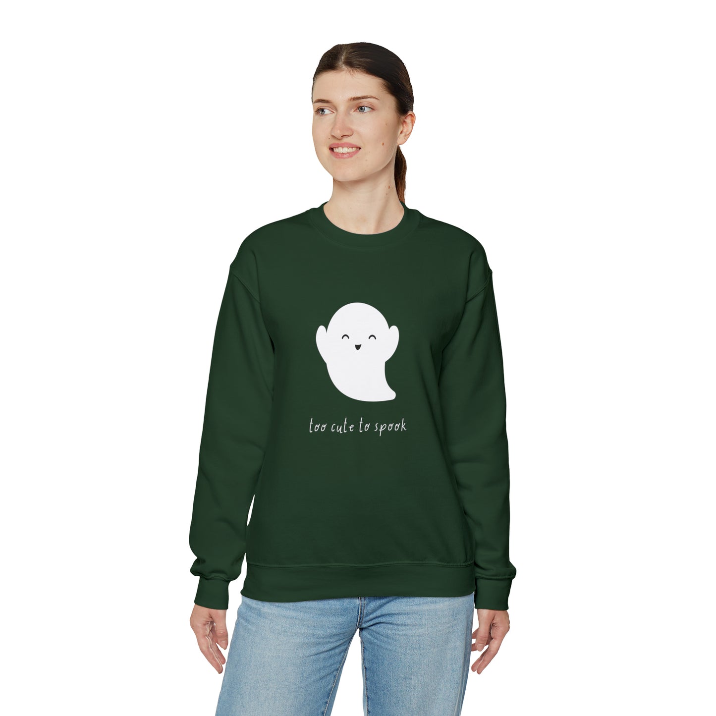 Too Cute To Spook Unisex Crewneck Sweatshirt | Crew neck, DTG, Men's Clothing, Regular fit, Sweatshirts, Unisex, Valentine's Day Picks, Women's Clothing