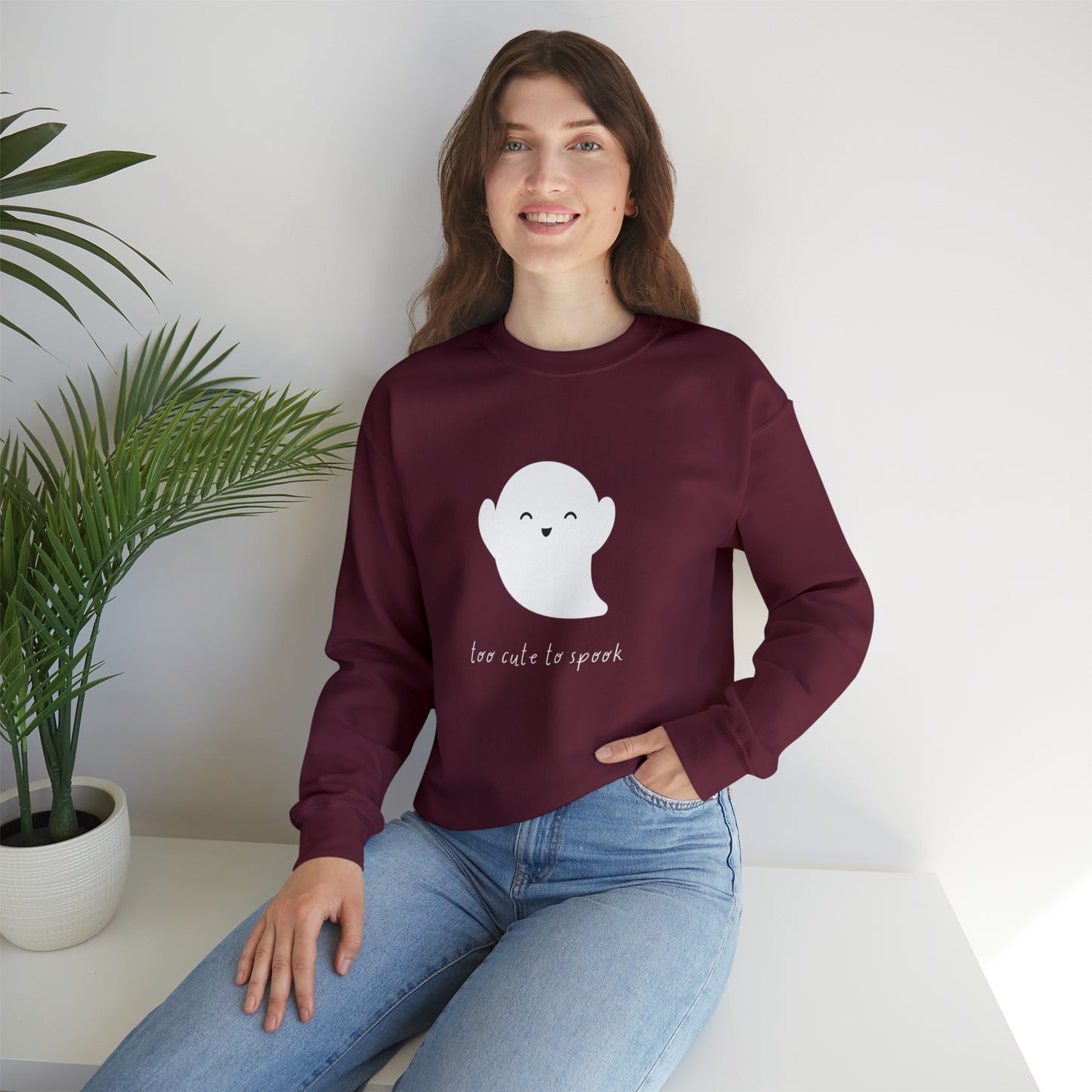 Too Cute To Spook Unisex Crewneck Sweatshirt | Crew neck, DTG, Men's Clothing, Regular fit, Sweatshirts, Unisex, Valentine's Day Picks, Women's Clothing