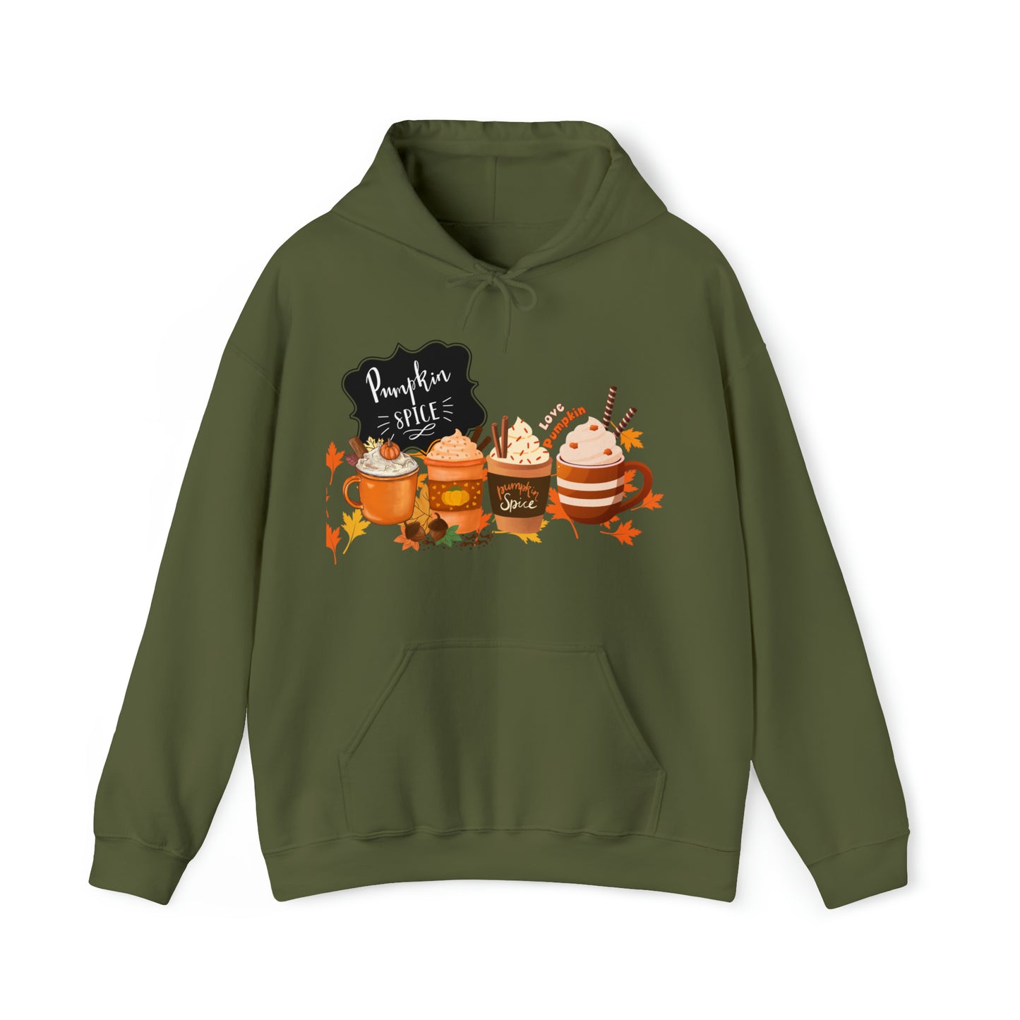 Pumpkin Spice Hooded Unisex Hooded Sweatshirt | DTG, Hoodies, Men's Clothing, Regular fit, Unisex, Women's Clothing