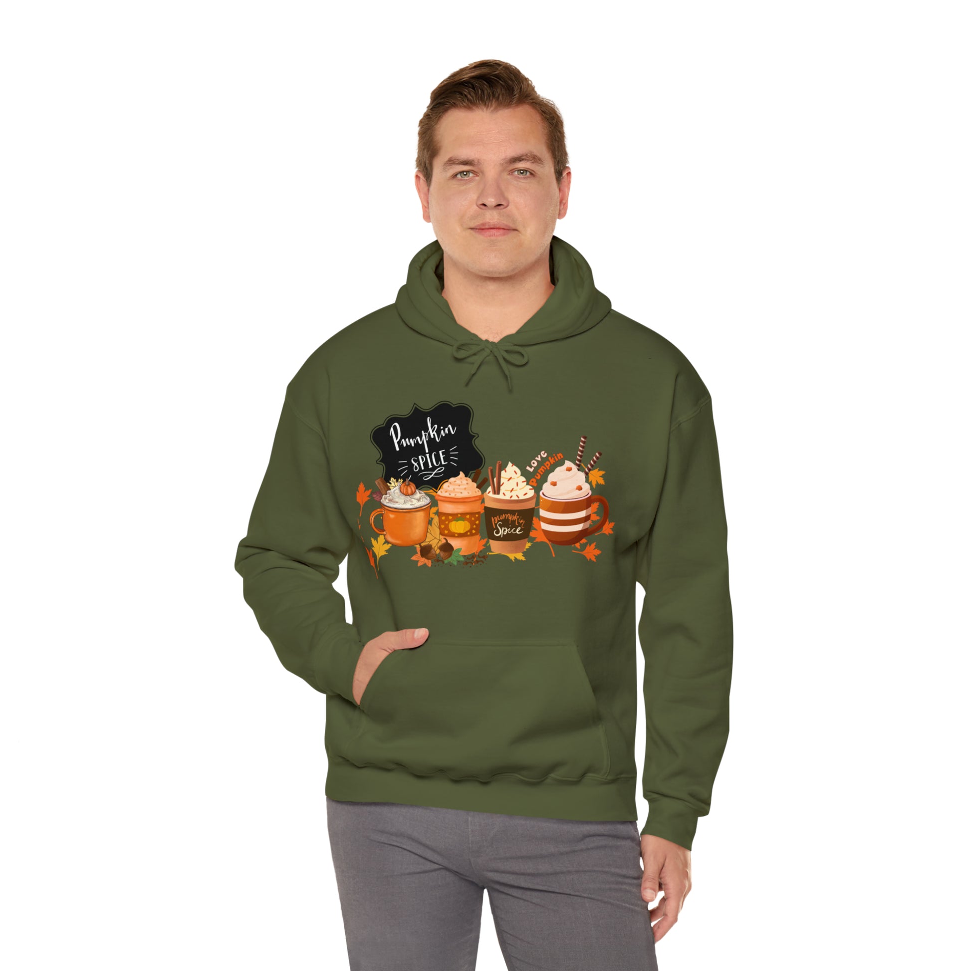 Pumpkin Spice Hooded Unisex Hooded Sweatshirt | DTG, Hoodies, Men's Clothing, Regular fit, Unisex, Women's Clothing