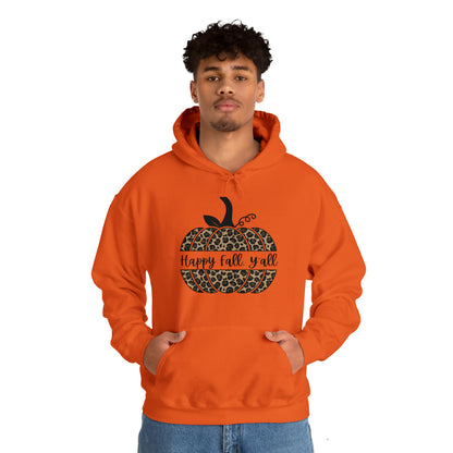 Happy Fall Y'all Hooded Unisex Hooded Sweatshirt | DTG, Hoodies, Men's Clothing, Regular fit, Unisex, Women's Clothing