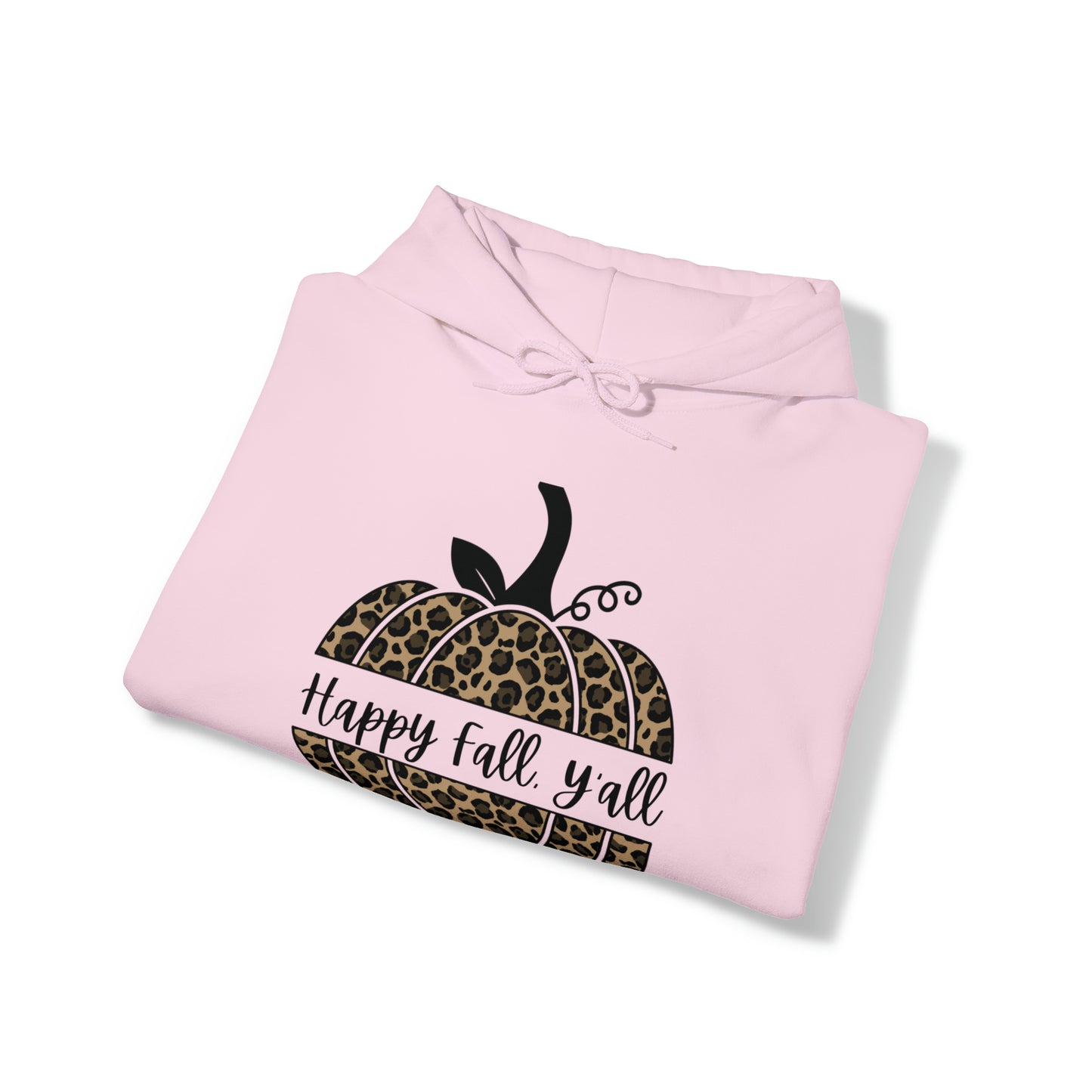 Happy Fall Y'all Hooded Unisex Hooded Sweatshirt | DTG, Hoodies, Men's Clothing, Regular fit, Unisex, Women's Clothing