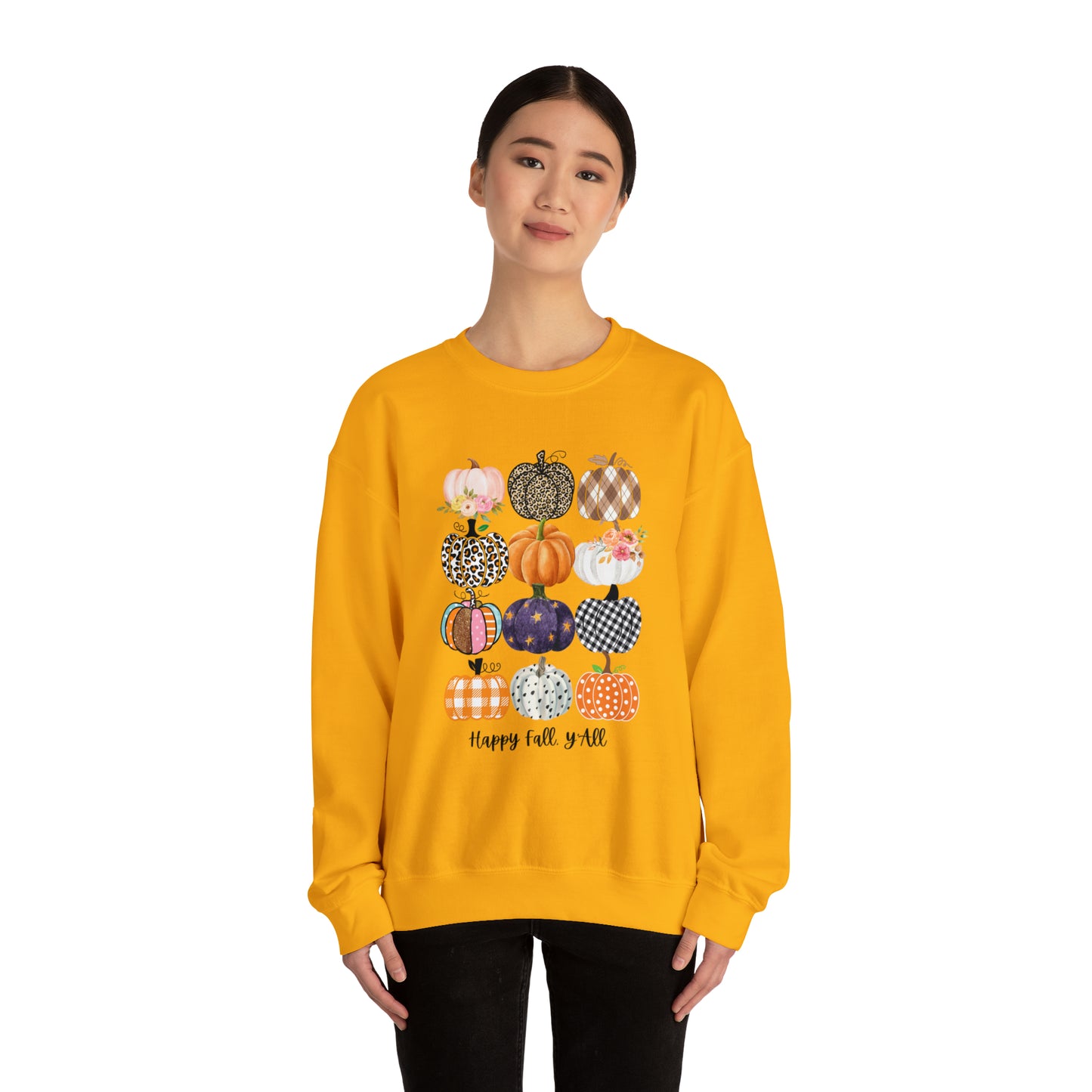 Happy Fall Y'all Pumpkins Unisex Crewneck Sweatshirt | Crew neck, DTG, Men's Clothing, Regular fit, Sweatshirts, Unisex, Valentine's Day Picks, Women's Clothing